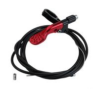 Leva telescopica per reggisella per bicicletta, 22 mm, controller in lega di alluminio con doppio cavo interno ed esterno per canalina contagocce (rosso)