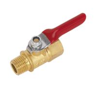 Leva Valvola a Sfera 0.6cmBSPT (M) X 0.6cmBSP (F) - Sealey SA906 Nuovo