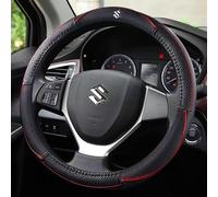 LEVABE Auto coprivolante per Suzuki Jimny 2005-2018,Pelle Coprivolante Copri Custodia Volante Antiscivolo Auto e MotoParti per autoAllestimenti,Red