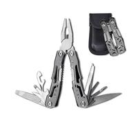 LEVADA PLUS Multitool 14 in 1 in Acciaio Inossidabile con Pinza, Coltello, Cacciavite, Sega e Apribottiglie - Strumento Compatto e Robusto per Campeggio, Escursioni, Sopravvivenza e Uso Quotidiano