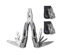 LEVADA PLUS Multitool 14 in 1 in Acciaio Inossidabile con Pinza, Coltello, Cacciavite, Sega e Apribottiglie - Strumento Compatto e Robusto per Campeggio, Escursioni, Sopravvivenza e Uso Quotidiano
