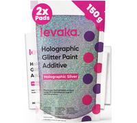 Levaka 150g Glitter per Pittura in Argento Olografico Additivo Brillantini