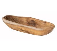 levandeo Ciotola in legno di teak, ca. 39 cm, in legno massiccio, per frutta, decorazione da tavolo, pezzo unico