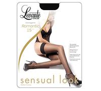 Levante 4 Calze Autoreggenti ''Romantic''15 (Nero, 4)