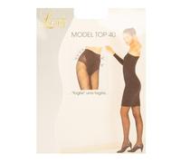 LEVANTE Collant calze donna 40 den setificato opaco elasticizzato corpino a tramatura differenziata articolo MODEL TOP 40, Dore, 3 - L