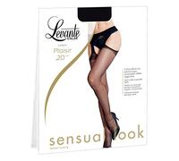 Levante Collant effetto reggicalze donna 20 den 22 dtex calza setificata opaca articolo PLAISIR 20 COLLANT, Nero, S