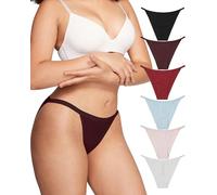 Levao Pantaloni da Donna Cotone Bikini Signore Biancheria Intima No Show Tanga Hipster Slip Donna Confezione S-2XL