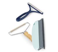 Levapelucchi con Manico in Legno, GEBAUM 3 Pezzi Spazzola Levapelucchi, leva Pelucchi Manuale, Comoda da Impugnare, per Togliere peli da Letti, Divani, Tappeti, Vestiti