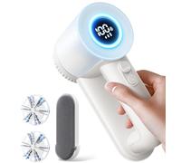 Levapelucchi Elettrico, 2 in 1 Togli Pelucchi Elettrico con Spazzola Anti Pelucchi, 2000 mAh Batteria Ricaricabile Integrata, 2 Lame Sostituibili, 3 Velocità Regolabili, Display LED, Cavo USB-C