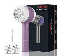 Levapelucchi Elettrico LtYioe Ricaricabile USB Leva Pelucchi Lana Portatile con Adsorbimento Magnetico, Potente Aspirazione & Lame di Ricambio, Togli Pelucchi per Tutti i Tessuti(Viola Chiaro)