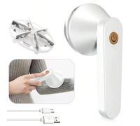 Levapelucchi Elettrico, Rasoio Portatile Ricaricabile Per Indumenti E Tessuti, Rimuove Efficacemente E Rapidamente Le Sbavature Di Pelucchi Da Mobili E Tappeti (1 Pezzo Bianco) 13,3*8 cmABS