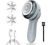 Levapelucchi Elettrico, Togli Pelucchi Portatile per Vestiti e Mobili - USB Ricaricabile Levapelucchi con 2 Velocità, Potente ed Efficace Leva Pelucchi per Tessuti, Biancheria da Letto (Grigio)