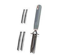 Levatorsolo regolabile in acciaio inox - Strumento multifunzione for la rimozione dei semi di verdure for mele, peperoni, pere con impugnatura comoda e lama facile da pulire(Gray)