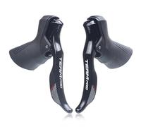 Leve del cambio per bici da strada, 2 x 7/2 x 8/2 x 9/2 x 10/2 x 11 velocità, leva del cambio e freno per bici da strada, deragliatore anteriore e posteriore, con cavo, compatibile con Shimano (2 x