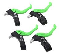 Leve del freno per biciclette per bambini manico a responsabilità ajutabile ergonomica estesa blu verde nera resistente per parti di bici per bambini (Verde nero)