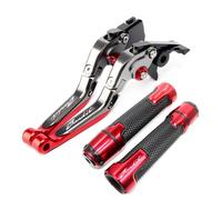Leve freno e frizione per motociclette Per Su@&zuki GSF1200 BANDIT 2001-2006 2002 2003 2004 Moto GSF 1200 Freno Leve Di Frizione Manubrio Grip Maniglia Manopole(Titaniumred)