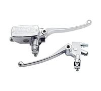 Leve Freno Frizione Moto 7/8 "22mm anteriore moto idraulico pompa del freno del freno cilindro argento sinistro destro della leva del freno a disco universale con interruttore del freno M10 Leva Frizi