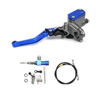 Leve Freno Frizione Per 7/8 In Moto Kit Frizione Freno Idraulico Leva Cilindro Principale Pompa Tubo Olio Accessori Moto Leve frizione freno(Blue-B)