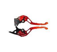 Leve Freno Leva freno CNC moto in lega di alluminio sinistra destra compatibile con sistemi freni disco tamburo Freno Frizione(Red)