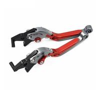 Leve frizione Compatibile Con Aprilia Per RS4125 2011 2012 2013 2014 2015 2016 2017 Leva Freno Frizione Regolabile CNC Per Moto Leve A Tamburo Anteriori E Posteriori(Gray-red)