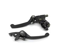 Leve Frizione Freno Moto Pieghevole Leva Freno Frizione Set Nero Cromato Posteriore Per Moto Pit Dirt Bike ATV Quad 50cc 110cc 125cc 140cc 160cc 200cc maniglia leva frizione(BLACK)