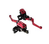Leve per Frizione Adatto Per La Maggior Parte Motociclette Leve Cilindro Principale Manubrio Da 22 Mm Maniglia Della Frizione Pompa Freno Idraulico Accessori CNC Leva Freno Leve Frizione(1 pair Red)