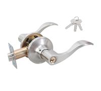 Leve per porta d'ingresso con chiave, maniglia reversibile, facile da installare, set di leve per porte per installazione lato sinistro o destro, sicurezza camera da letto