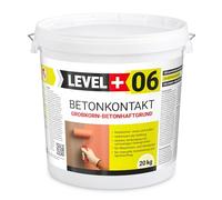 Level +06 Base adesiva con sabbia di quarzo, Primer per Intonaco, 20 kg | Per Calcestruzzo e Ceramica, Ponte adesivo per Interni ed Esterni, Primer per Superfici Assorbenti e poco Assorbenti