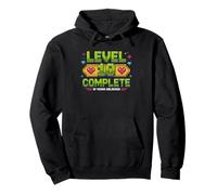 Level 10 Complete 10th Anniversary Gamer Couple Husband Felpa con Cappuccio
