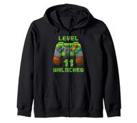Level 11 Years Unlocked Shirt Videogioco 11 ° Compleanno Tee Felpa con Cappuccio