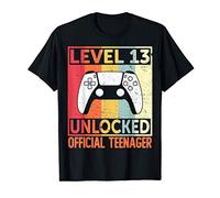 Level 13 Unlocked Official Teenager 13th Birthday Gamer Gift Maglietta