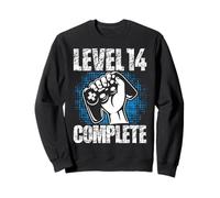 Level 14 Complete Regalo Compleanno 14 Anni Gamer Felpa