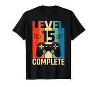 Level 15 Complete Video Gamer 15 Years Wedding Anniversary Maglietta