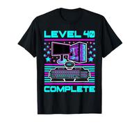 Level 40 Complete 40° compleanno 40° anni Gamer Nerd Fun Maglietta