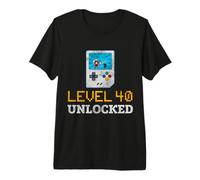 Level 40 Complete for 40th Birthday T-Shirt, 40 Years Old Maglietta Premium