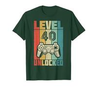 Level 40 Unlocked Videogiocator Regalo per Il 40° Compleanno Maglietta