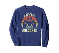 Level 43 Unlocked 43 anni, regalo per uomo e donna Felpa