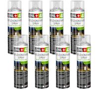 Level+48 - Spray riflettente, 8 x 500 ml | Vernice spray fosforescente al buio e a infrarossi, ad alta visibilità, sicurezza, sport, traffico, marcatura spray