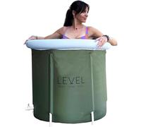 Level Body Mind Soul - Ice Bath, vasca ghiaccio crioterapia - vasca da bagno piegehvole per atleti, post workout recupero muscolare - vasca da bagno portatile 75x75 cm - Green Camo