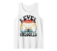 Level Eight Unlocked 8th Birthday Tee Video Game 8 Year Old Canotta