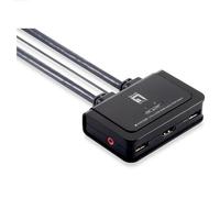 LevelOne KVM-0290 switch per keyboard-video-mouse (kvm) Nero, Grigio