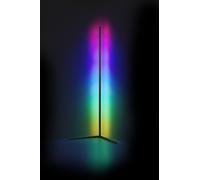 LEVEL PIANTANA AD ANGOLO NERA CON EFFETTO RGB, LUCE DINAMICA E CONTROLLO DEL SUONO H. 140CM 10W DIMMERABILE