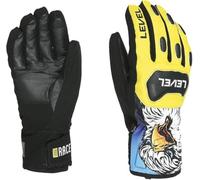 Level Replica - Guanti Sci Uomo con Paradita e Paranocche in Pelle e Tessuto, Guanti Invernali Termici Uomo Impermeabili, Abbigliamento Neve Uomo Ideale per Sciare e nella Stagione Fredda, 1 Paio