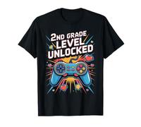 Level Unlocked 2nd Grade Video Game Controller Style Maglietta