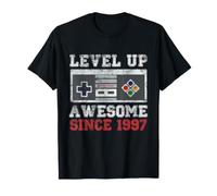 Level Up Awesome Since 1997, videogiocatore retrò per Il 29° Compleanno Maglietta