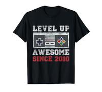 Level Up Awesome Since 2010 Videogamer retrò per Il 16° Compleanno Maglietta