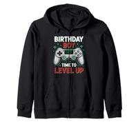 Level Up Compleanno Ragazzo Video Compleanno Gamer Party Felpa con Cappuccio