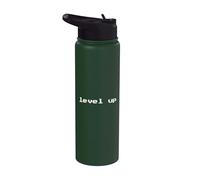 Level Up - Divertente Minimalista Pixel Video Game Amante Stainless Steel Insulated Water Bottle