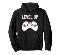 Level Up Kawaii Controller Videogioco Giocatore Gamer Ragazza Felpa con Cappuccio