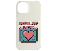Level Up Love Pixel Heart Gaming Style - San Valentino Custodia per iPhone 14